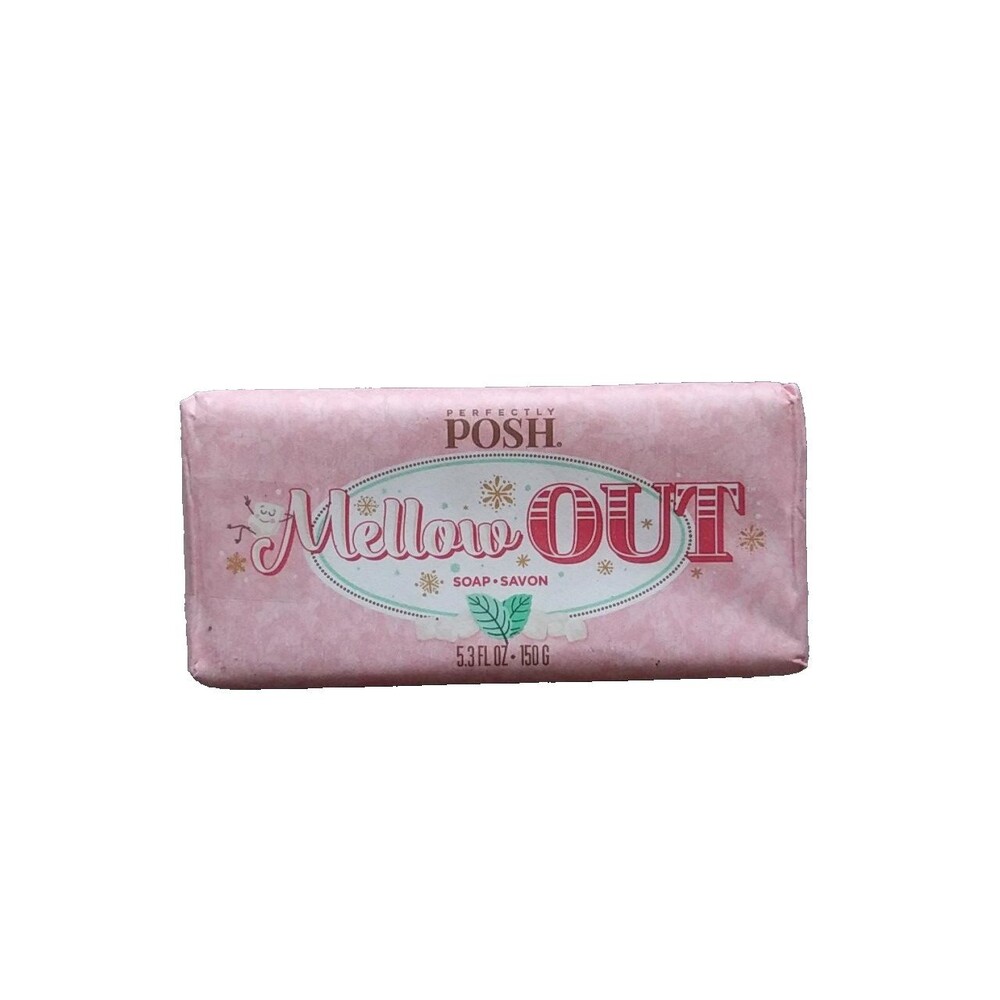 PERFECTLY POSH Mellow Out So Soapy Body Bar Marshmallow/Peppermint + Oatmeal NWT